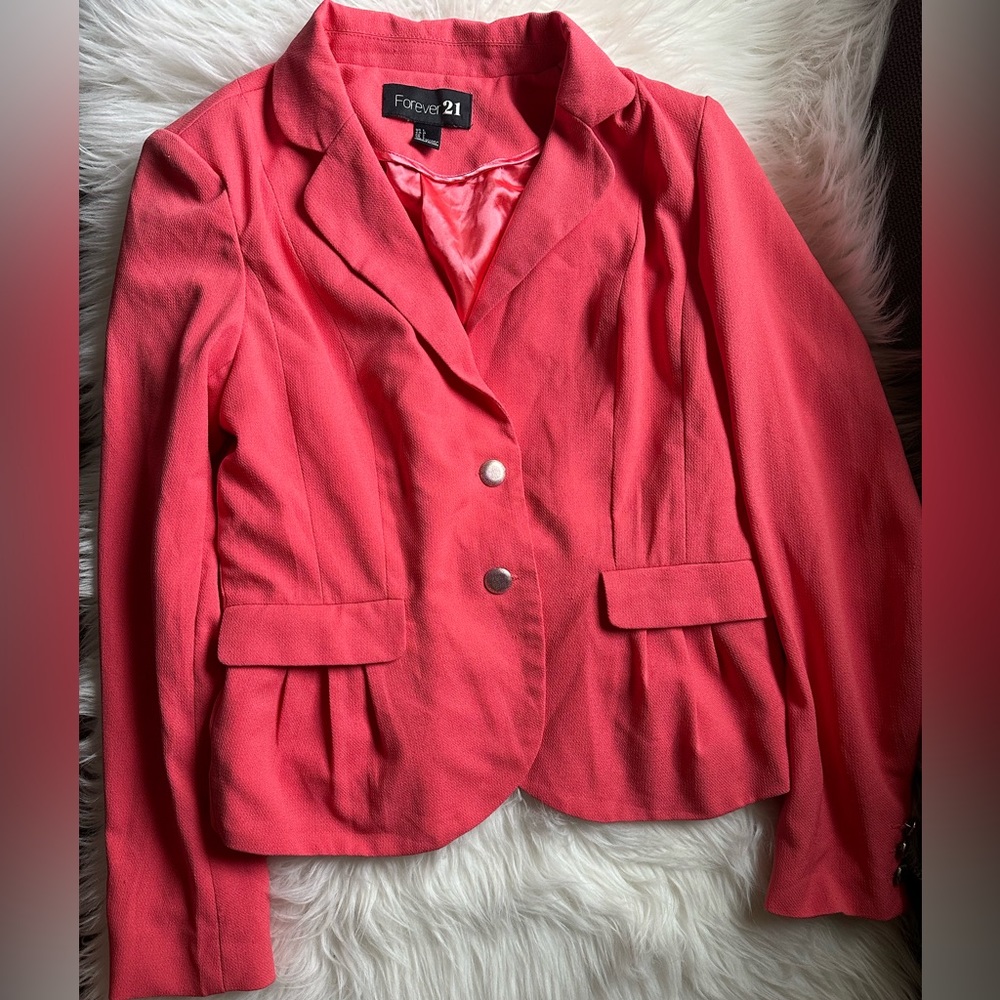 Coral Pink Blazer Size Large
